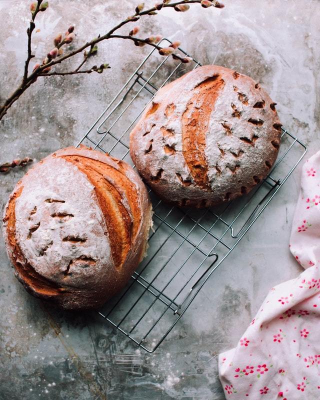 baking bread in the kitchen