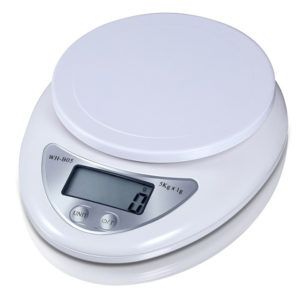 digital food scale isolated on white background