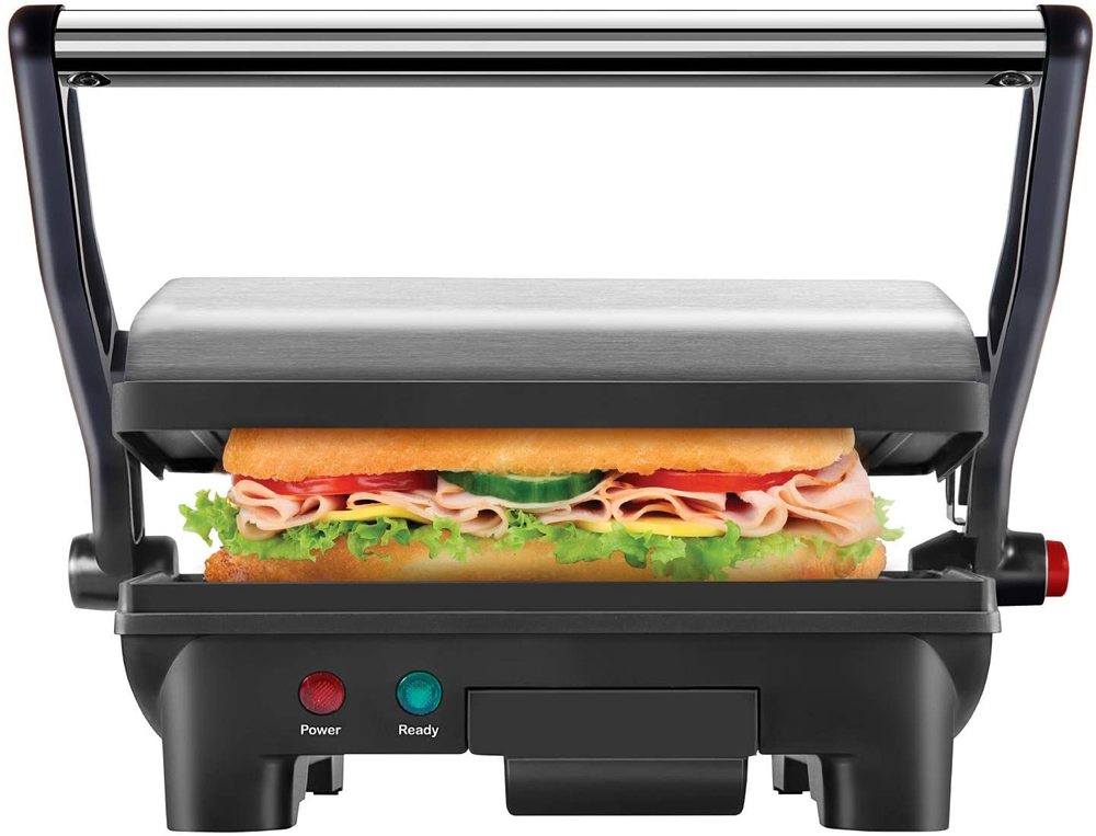 chefman electric panini press grill isolated on white background