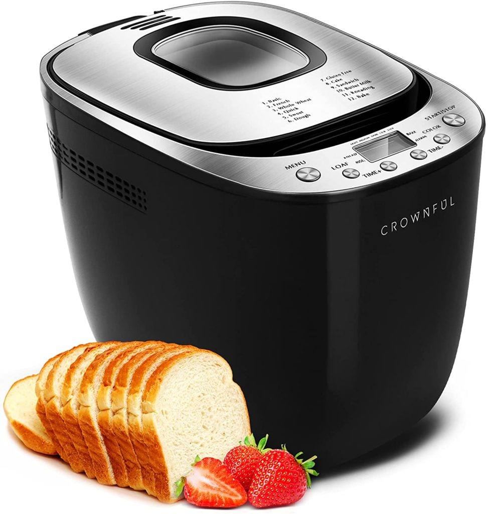 crownful bm4406 ul automatic bread machine isolated on white background