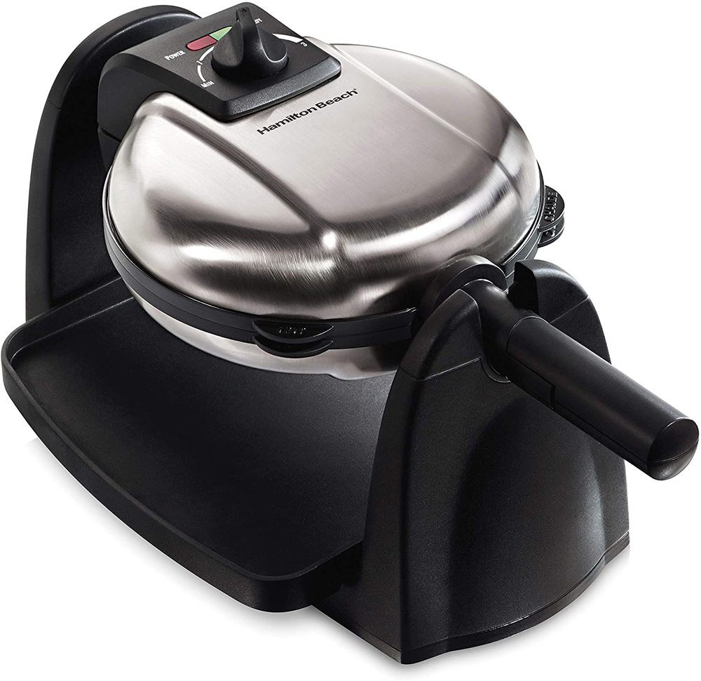 hamilton beach flip belgian waffle maker with non stick removable plates